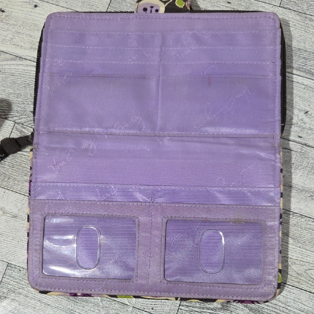 Vera Bradley Plum Petals Turnlock Wallet - Picture 12 of 16